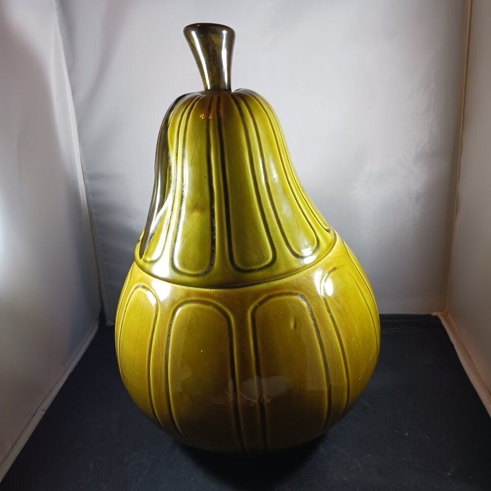 Vintage 1964 Los Angeles Potteries Pear-Shaped Large Cookie Jar - Picture 4 of 12